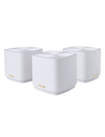 Asus (ZenWiFi XD4 Plus) AX1800 Dual Band Mesh Wi-Fi 6 System  3 Pack  AiMesh  AiProtection  Wall Mountable  White