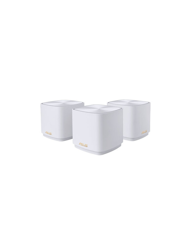 Asus (ZenWiFi XD4 Plus) AX1800 Dual Band Mesh Wi-Fi 6 System  3 Pack  AiMesh  AiProtection  Wall Mountable  White