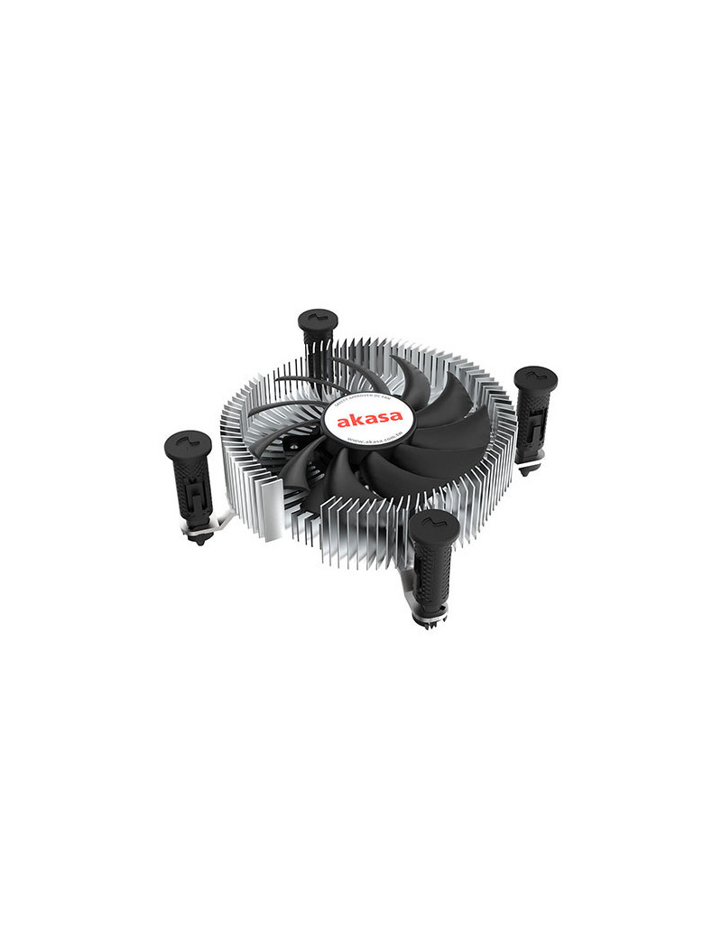 Akasa AK-CC6601EP01 Mini ITX Aluminium Heatsink and Fan  Intel 1700  Low Profile  Silent PWM Fan  35W TDP