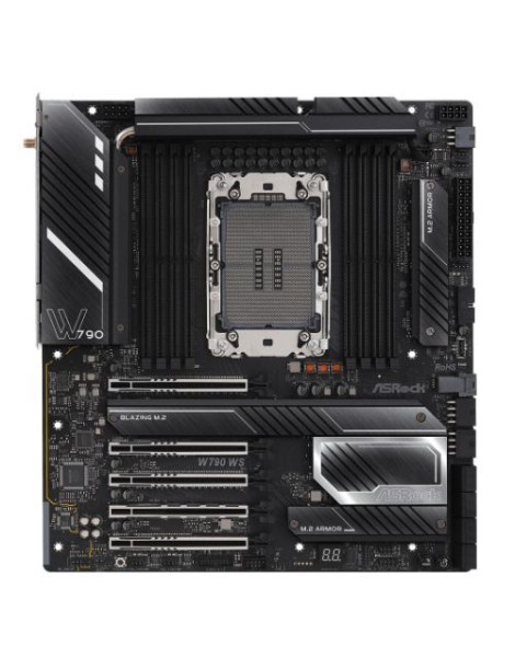 Asrock W790 WS  Workstation  Intel W790  LGA4677  EATX  8 DDR5  Wi-Fi 6E  Wi-Fi 6E  2x 10G LAN  USB4  PCIe5  4x M.2