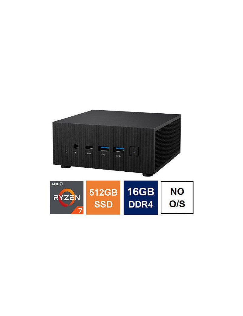 Spire Mini PC  Asus PN52 Case  Ryzen 7 5800H  16GB 3200MHz  512GB SSD  2.5G LAN  Wi-Fi 6E  HDMI  DP  USB-C  VESA Mountable  No Operating System