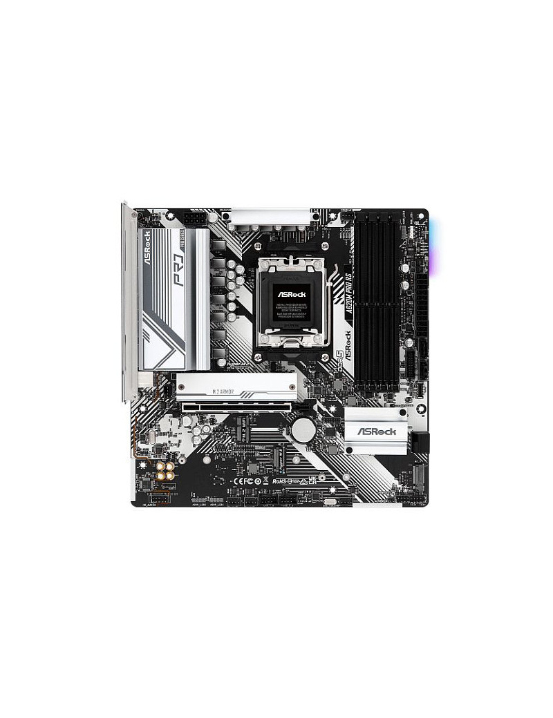 Asrock A620M PRO RS  AMD A620  AM5  Micro ATX  4 DDR5  HDMI  DP  GB LAN  PCIe4  RGB  3x M.2