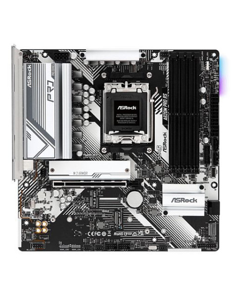 Asrock A620M PRO RS  AMD A620  AM5  Micro ATX  4 DDR5  HDMI  DP  GB LAN  PCIe4  RGB  3x M.2