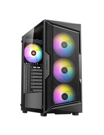 Antec AX61 Elite Gaming Case w/ Glass Window  ATX  Mesh Front  4 ARGB Fans  LED Control Button