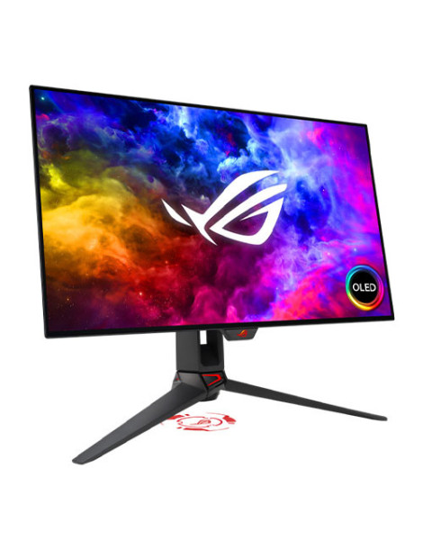 Asus 26.5“ ROG Swift OLED 1440P HDR Gaming Monitor (PG27AQDM)  2560 x 1440  0.03ms  USB  240Hz  Heatsink  DisplayWidget  RGB Lighting  VESA