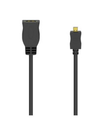 Hama HDMI Type-D (Micro) Male to HDMI Female Cable  Gold-Plated  10cm