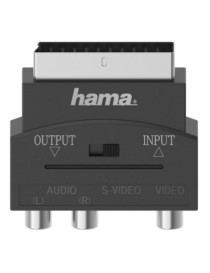 Hama Video Adapter - Scart Male to S-VHS Socket / 3x RCA Sockets  IN/OUT Switch