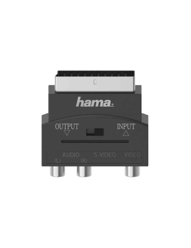 Hama Video Adapter - Scart Male to S-VHS Socket / 3x RCA Sockets  IN/OUT Switch