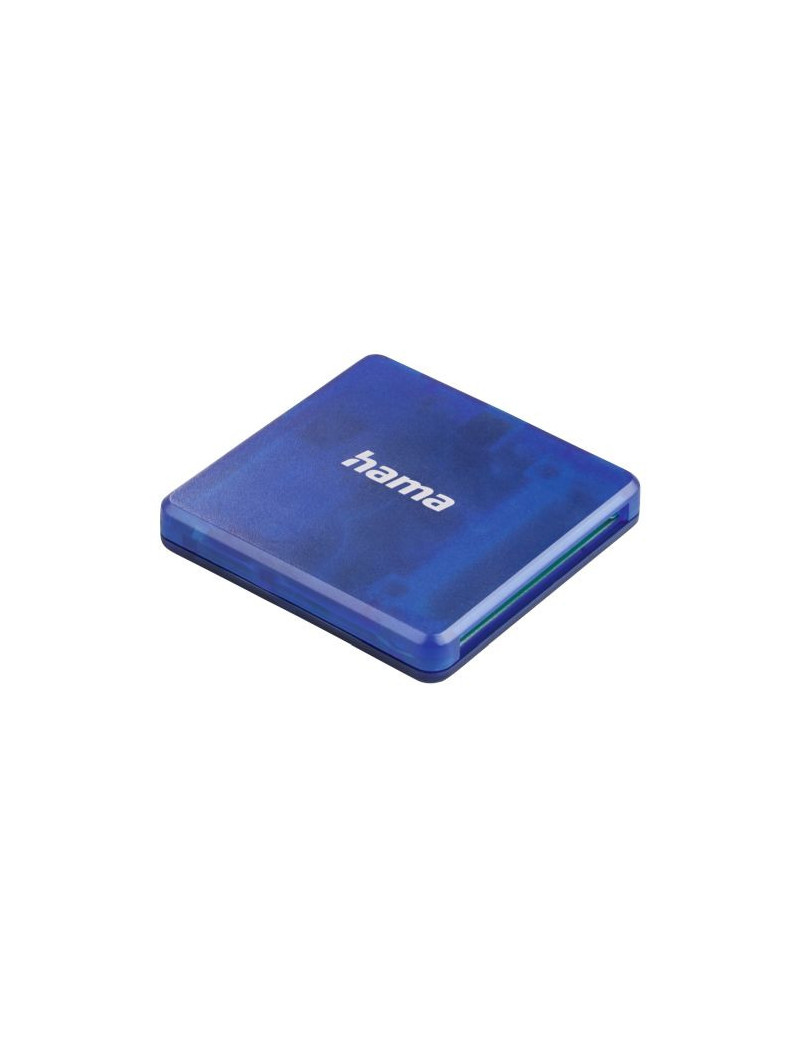 Hama External USB 2.0 Multi-Card Reader  SD/microSD/CF  Blue  USB Powered