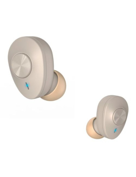 Hama (Freedom Buddy) Bluetooth Earbuds with Mic  Bass Boost  True Wireless  Touch Control  Voice Control  Charging Case  Beige