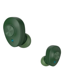 Hama (Freedom Buddy) Bluetooth Earbuds with Mic  Bass Boost  True Wireless  Touch Control  Voice Control  Charging Case  Green