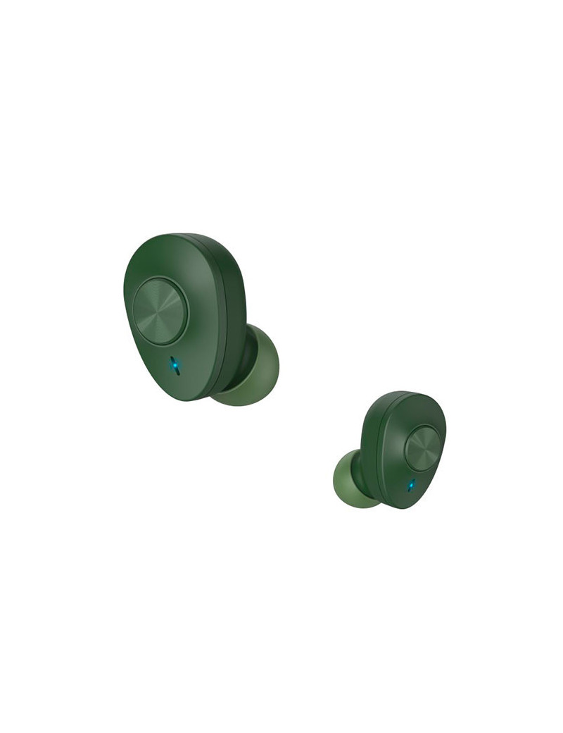 Hama (Freedom Buddy) Bluetooth Earbuds with Mic  Bass Boost  True Wireless  Touch Control  Voice Control  Charging Case  Green