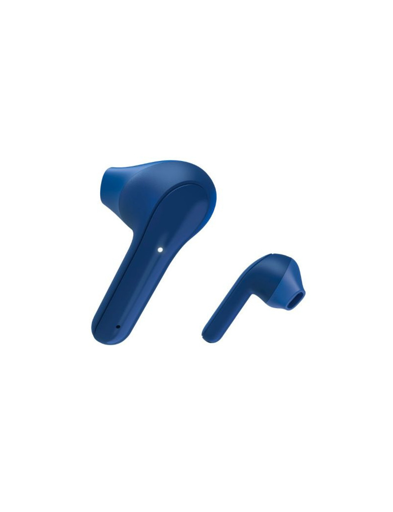 Hama (Freedom Light) Bluetooth Earbuds with Microphone  Touch Control  Voice Control  Charging/Carry Case Included  Blue