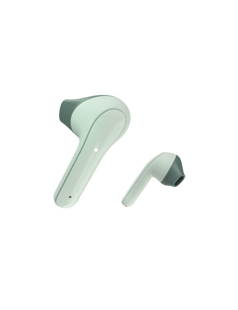 Hama (Freedom Light) Bluetooth Earbuds with Microphone  Touch Control  Voice Control  Charging/Carry Case Included  Green