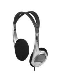 Hama (HED4407) On-ear Stereo Headphones  3.5 mm Jack  30mm Drivers  1.5m Cable  Silver/Black