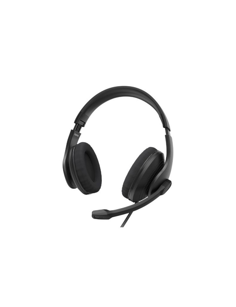 Hama (HS-USB300 V2) Lightweight Office Headset with Boom Mic  USB-A  Breathable Mesh  In-line Controls