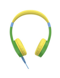 Hama (Kids Guard) Childrens Headset  Volume Limiter  Microphone  Flexible Headband  Inline Controls  Green/Yellow