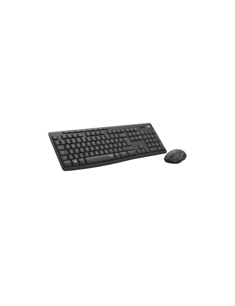 Logitech MK295 Silent Wireless Keyboard and Mouse Kit  Spill Resistant  Graphite