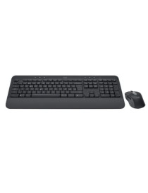 Logitech Signature MK650 Wireless Keyboard and Mouse Kit  SilentTouch  Palm Rest  4000 DPI Mouse  Graphite