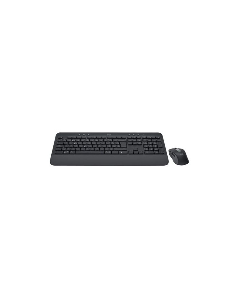 Logitech Signature MK650 Wireless Keyboard and Mouse Kit  SilentTouch  Palm Rest  4000 DPI Mouse  Graphite