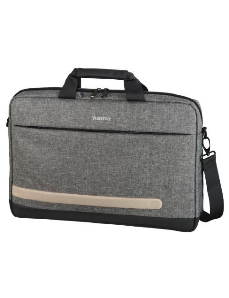 Hama Terra Laptop Bag  Up to 15.6“  Padded Compartment  Spacious Front Pocket  Tablet Pocket  Trolley Strap  Grey