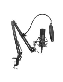 Sandberg Streamer USB Microphone Kit  USB 2.0  Pop Filter  Wind Cover  Shock Mount