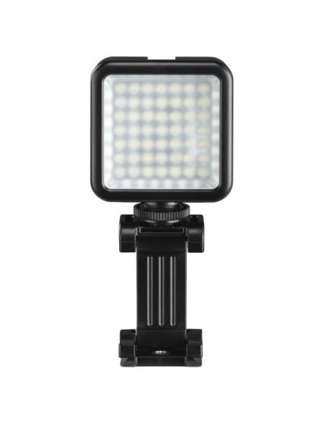 Hama 49 BD Portable LED Spotlight  Phone Holder  6.4mm Tripod Thread  Flash Shoe Foot