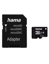 Hama 128GB MicroSDHC Card with SD Adapter  Class 10 UHS-I  Up to 80MB/s