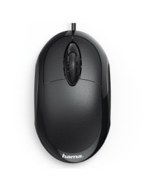 Hama MC-100 Compact Wired Optical Mouse  USB  3 Buttons  Black