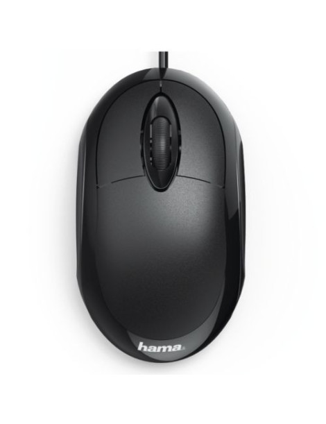 Hama MC-100 Compact Wired Optical Mouse  USB  3 Buttons  Black