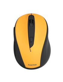 Hama MW-400 V2 Compact Wireless Optical Mouse  6 Buttons  800-1600 DPI  Black/Yellow