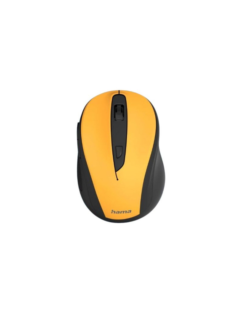 Hama MW-400 V2 Compact Wireless Optical Mouse  6 Buttons  800-1600 DPI  Black/Yellow