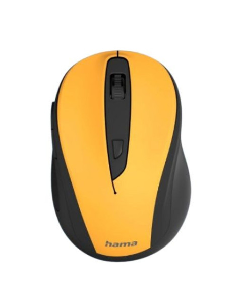 Hama MW-400 V2 Compact Wireless Optical Mouse  6 Buttons  800-1600 DPI  Black/Yellow