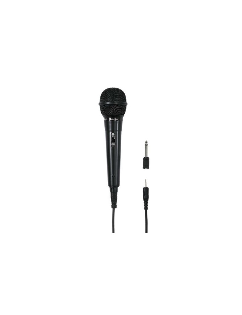 Hama DM 20 Dynamic Microphone  3.5mm Jack (6.35mm Adapter)  2.5 Metre Cable