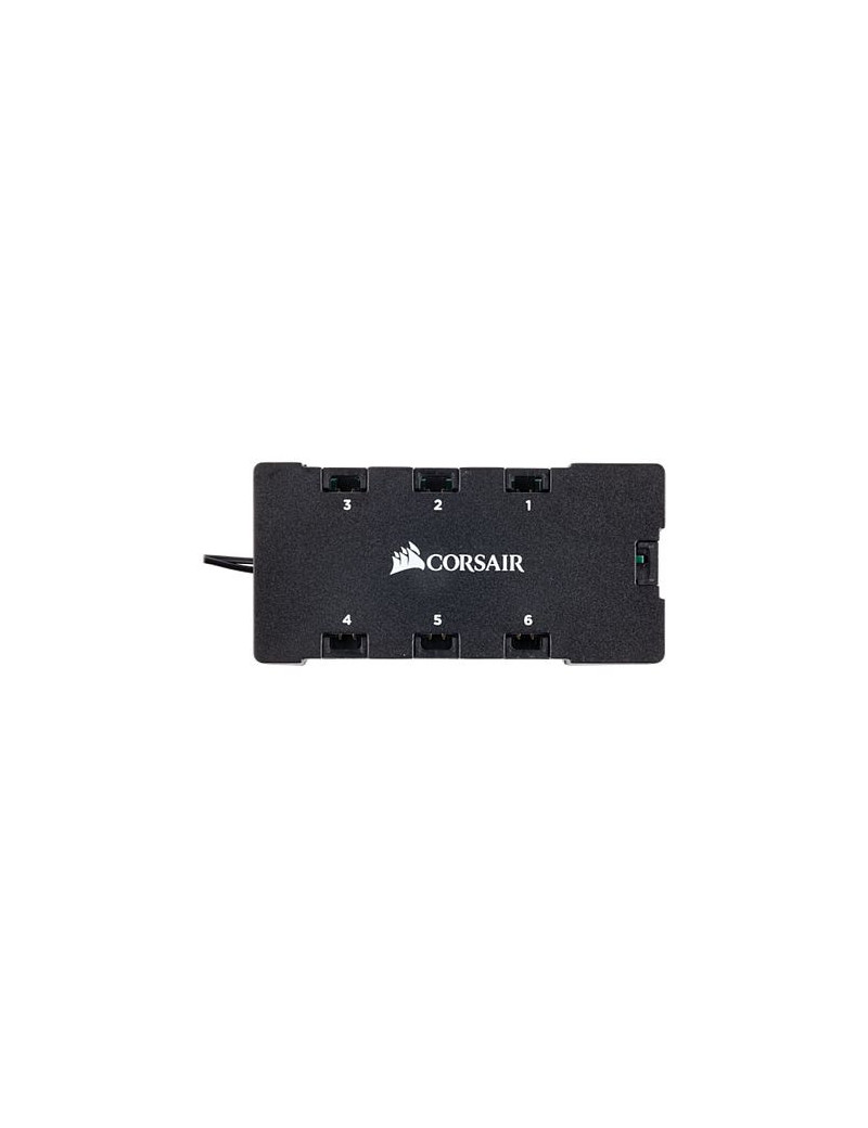 Corsair 6-port RGB LED Hub for Corsair RGB Fans  6x 4-pin Connectors  Power via SATA