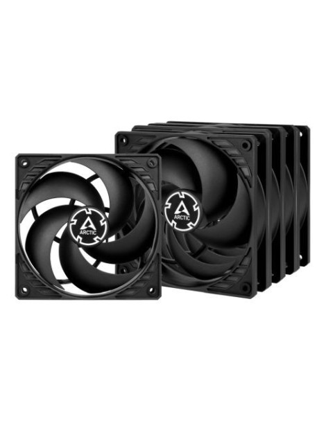 Arctic P12 Pressure Optimised 12cm Case Fans (5 Pack)  Black  Fluid Dynamic  1800 RPM   Value Pack