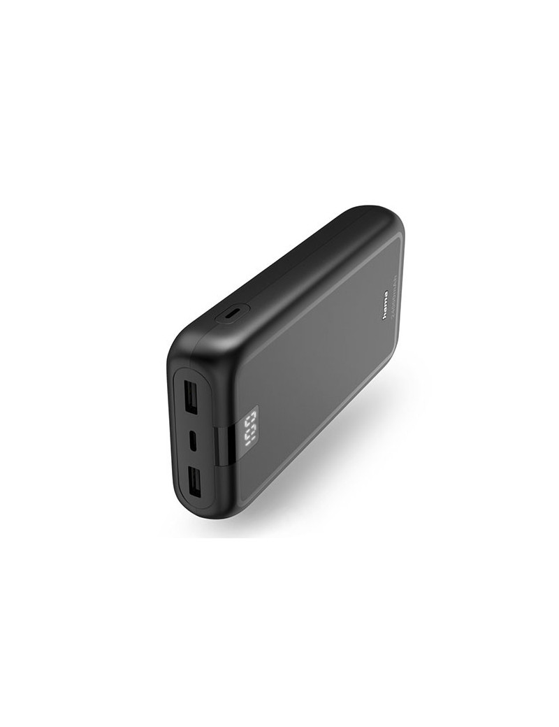 Hama Performance 24 24000mAh Fast Charge Powerbank  2x USB-A  USB-C  LED Capacity Indicator  Grey