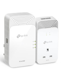 TP-LINK (PGW2440 KIT) G.hn2400 Powerline AX1800 Wi-Fi 6 Adapter Kit  AC Pass Through  GB LAN  EasyMesh-Compatible