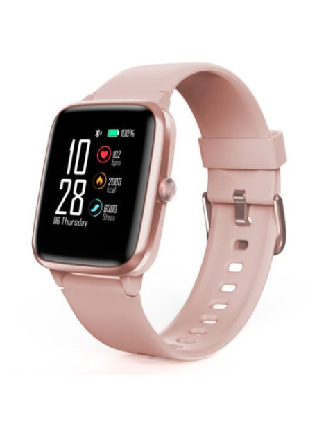 Hama Fit Watch 5910 Fitness Tracker Smart Watch  1.3“ LCD Touch Screen  Waterproof  Built-In GPS	  Pink/Rose Gold