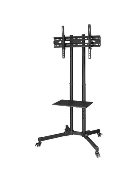 Hama Trolley Mobile TV Stand  Up to 75“ TVs  40kg Max  4 Castors w/ Breaks  Height-Adjustable  Cable Manager  VESA up to 600 x 400