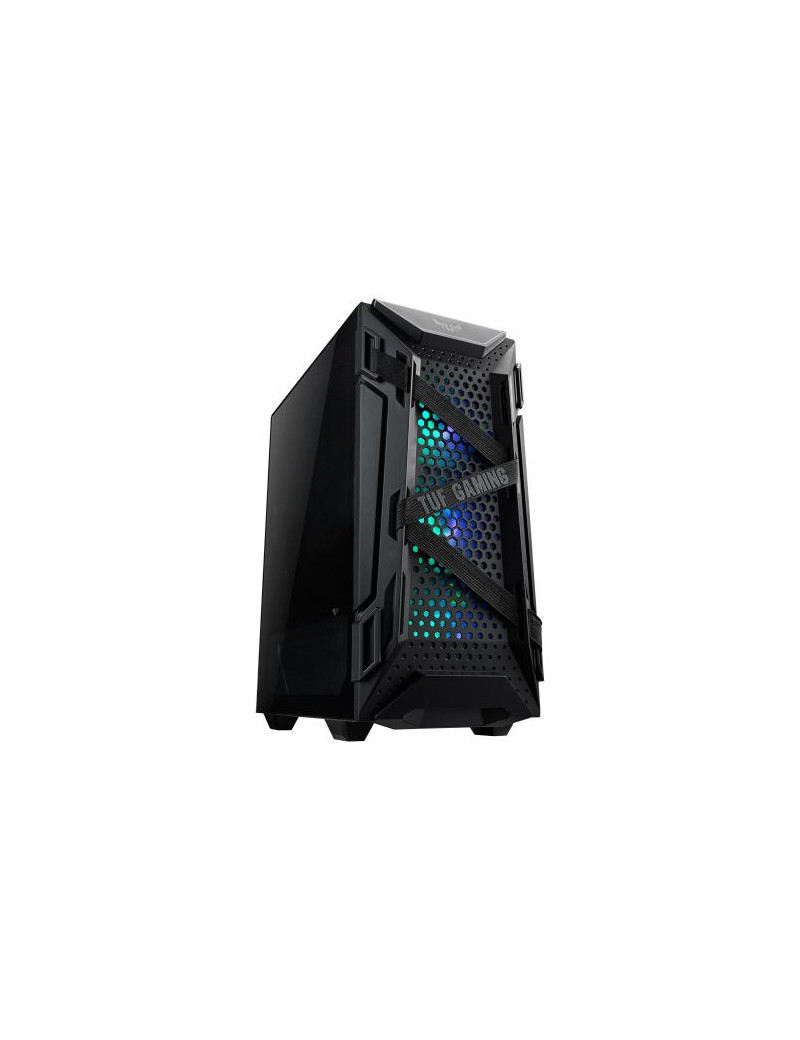 Asus TUF Gaming GT301 Compact Gaming Case w/ Window  ATX  Tempered Glass  3 x 12cm RGB Fans  RGB Controller  Headphone Hook