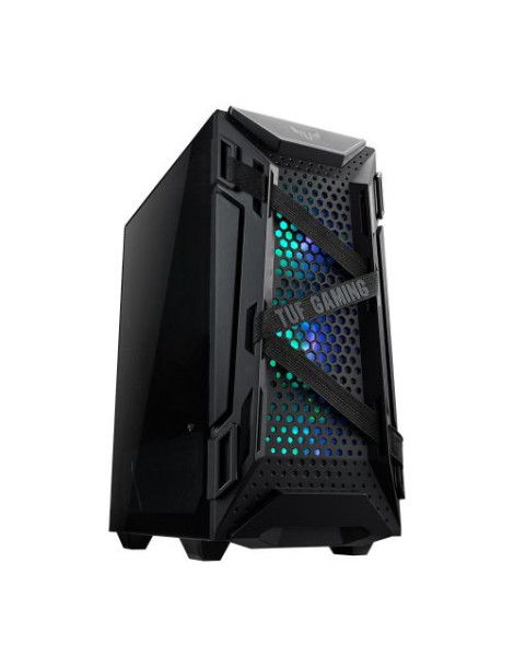 Asus TUF Gaming GT301 Compact Gaming Case w/ Window  ATX  Tempered Glass  3 x 12cm RGB Fans  RGB Controller  Headphone Hook