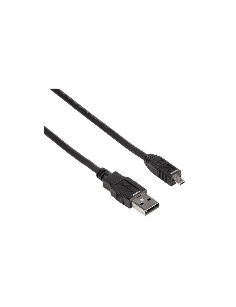 Hama USB-A to Mini USB Type-B Cable  USB 2.0  1.8 Metre  Black