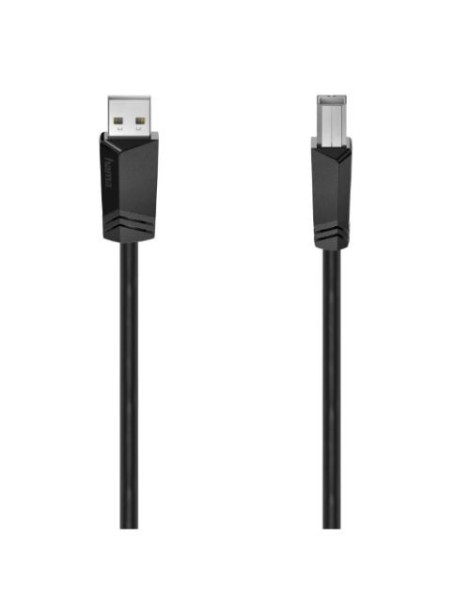 Hama USB-A to USB-B Cable  USB 2.0  1.5 Metre  Black