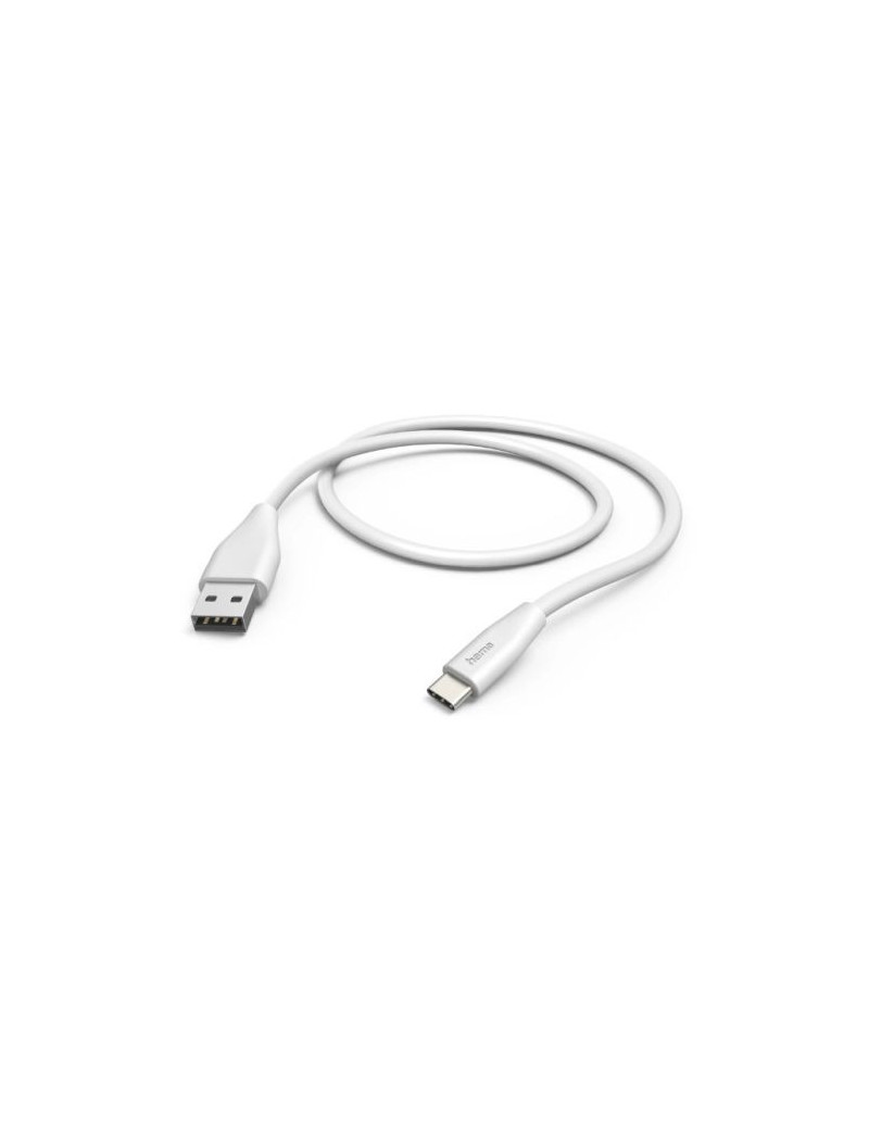 Hama USB-A to USB-C Quick Charging Cable  USB 2.0  1.5 Metre  White