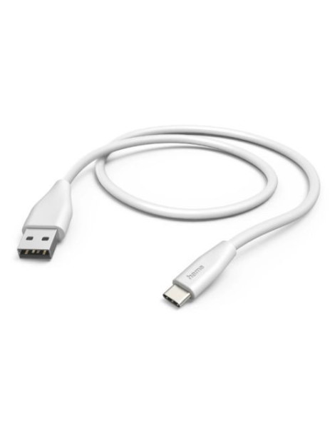 Hama USB-A to USB-C Quick Charging Cable  USB 2.0  1.5 Metre  White