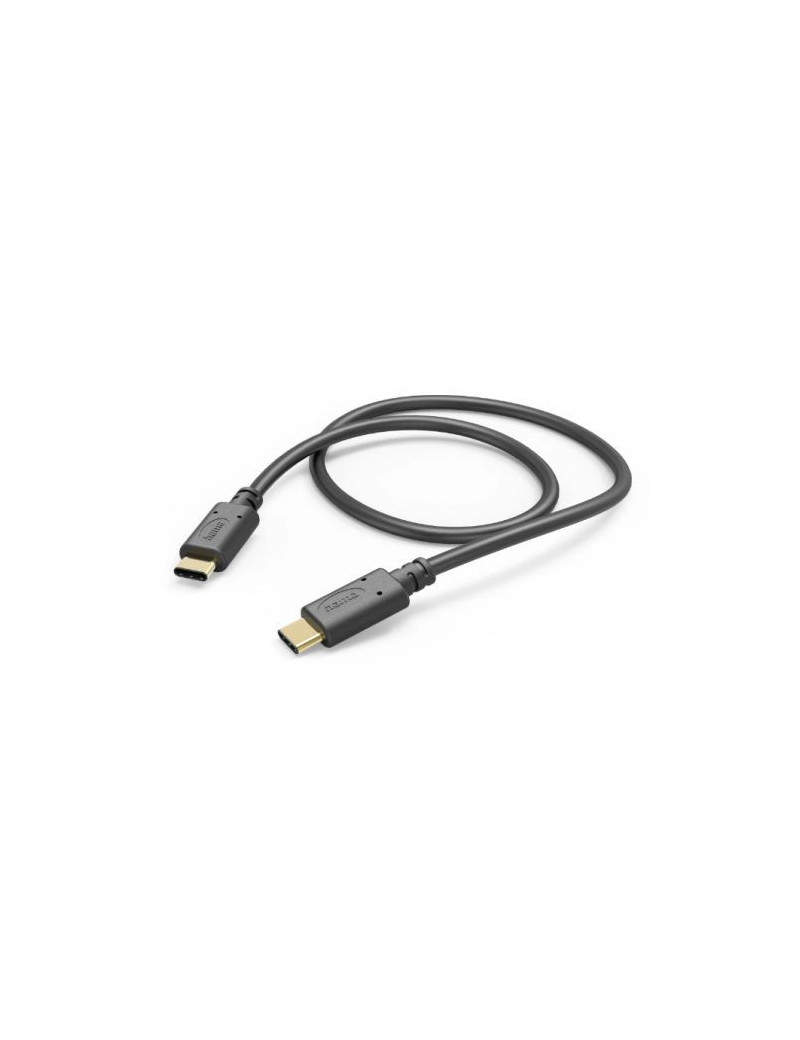 Hama USB-C to USB-C Quick Charging Cable  USB 2.0  1 Metre  Black