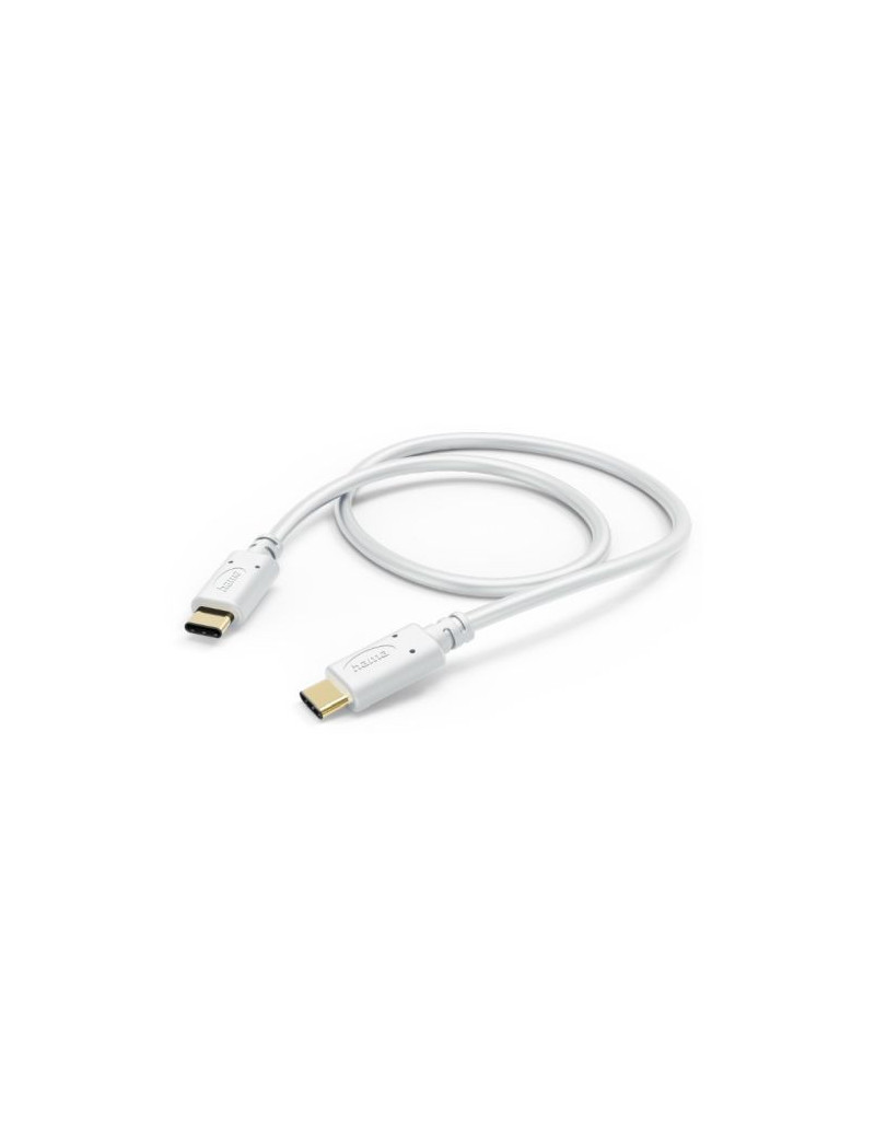 Hama USB-C to USB-C Quick Charging Cable  USB 2.0  1.5 Metre  White