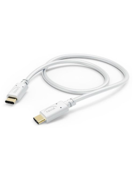 Hama USB-C to USB-C Quick Charging Cable  USB 2.0  1.5 Metre  White