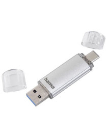 Hama C-Laeta 16GB USB-A & USB-C Memory Pen  Metal Casing  OTG  40MB/s  Silver